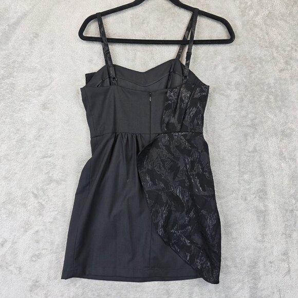 BCBGGeneration Dress Womens 2 Metallic Jacquard Sweetheart Strap Mini Party - Picture 8 of 13